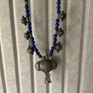 Vintage Silver Lapis Necklace